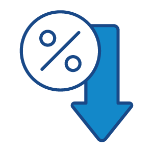 Infection rates lowest icon