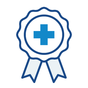 #1 orthopedic hospital ribbon icon
